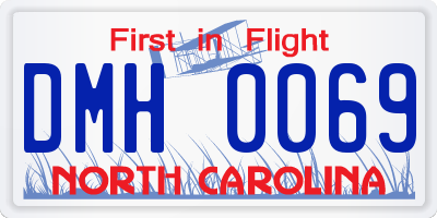 NC license plate DMH0069