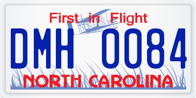 NC license plate DMH0084