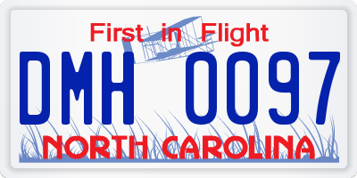 NC license plate DMH0097