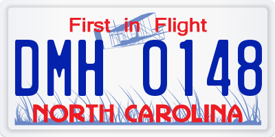 NC license plate DMH0148