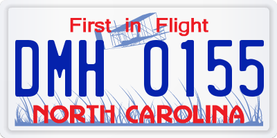 NC license plate DMH0155