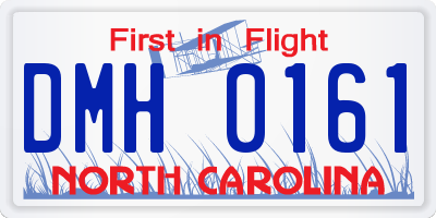 NC license plate DMH0161