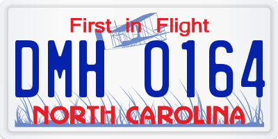 NC license plate DMH0164