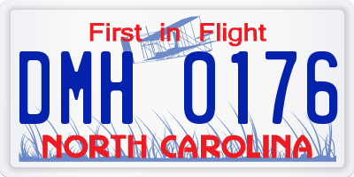 NC license plate DMH0176