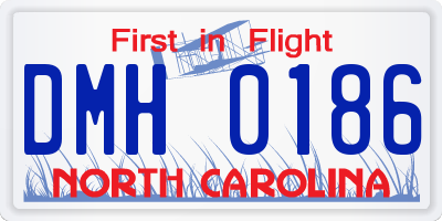 NC license plate DMH0186