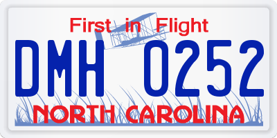 NC license plate DMH0252