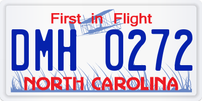 NC license plate DMH0272