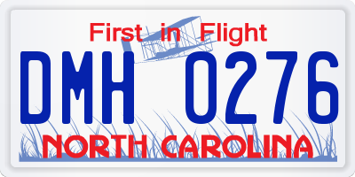 NC license plate DMH0276