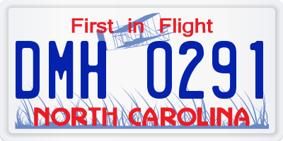 NC license plate DMH0291