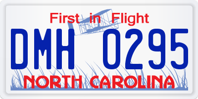 NC license plate DMH0295