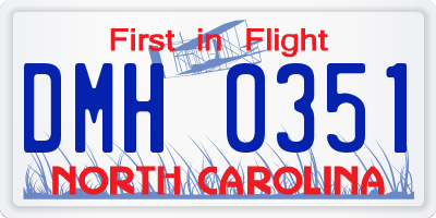 NC license plate DMH0351