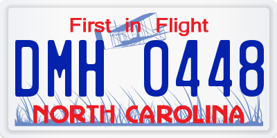 NC license plate DMH0448