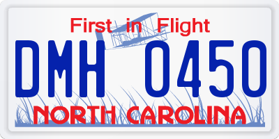 NC license plate DMH0450