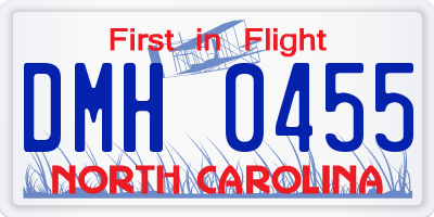 NC license plate DMH0455