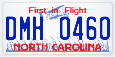 NC license plate DMH0460
