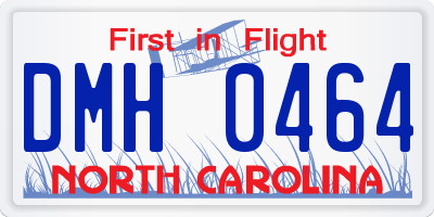 NC license plate DMH0464