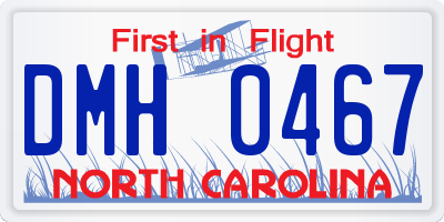 NC license plate DMH0467