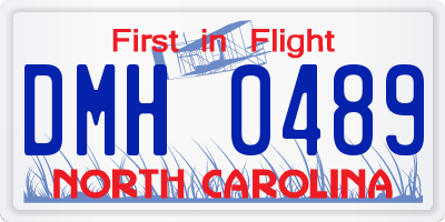 NC license plate DMH0489