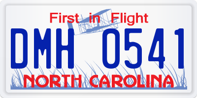 NC license plate DMH0541