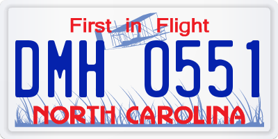 NC license plate DMH0551