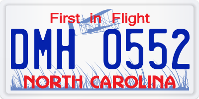 NC license plate DMH0552