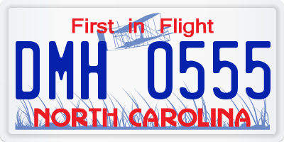 NC license plate DMH0555