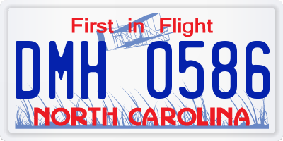 NC license plate DMH0586