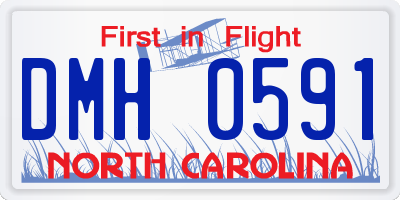 NC license plate DMH0591