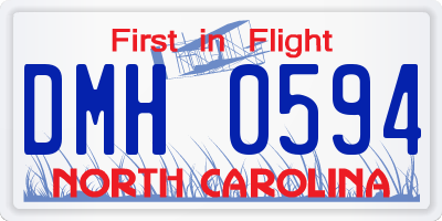 NC license plate DMH0594