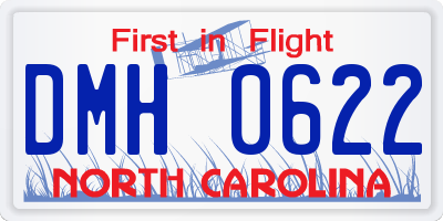 NC license plate DMH0622