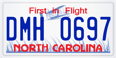 NC license plate DMH0697