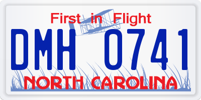 NC license plate DMH0741