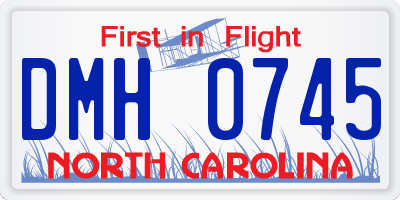 NC license plate DMH0745