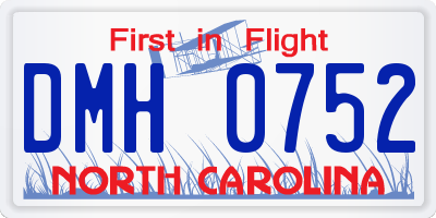 NC license plate DMH0752