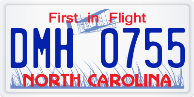 NC license plate DMH0755