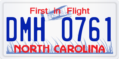 NC license plate DMH0761