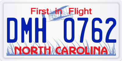 NC license plate DMH0762