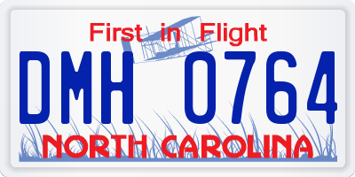 NC license plate DMH0764