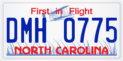 NC license plate DMH0775