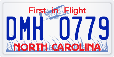 NC license plate DMH0779