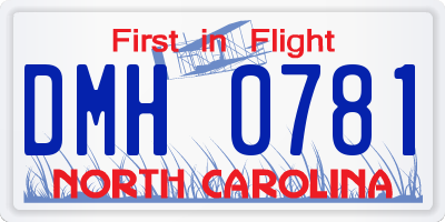NC license plate DMH0781