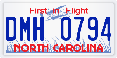 NC license plate DMH0794
