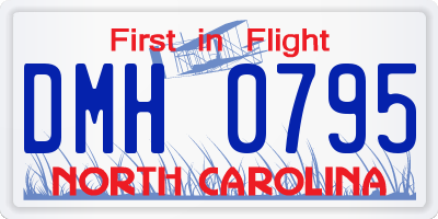 NC license plate DMH0795