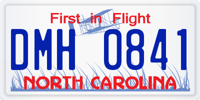 NC license plate DMH0841