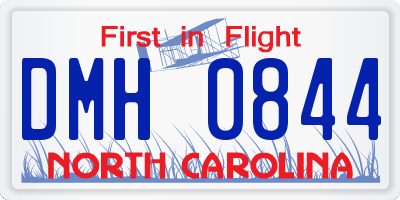 NC license plate DMH0844
