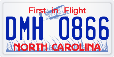 NC license plate DMH0866