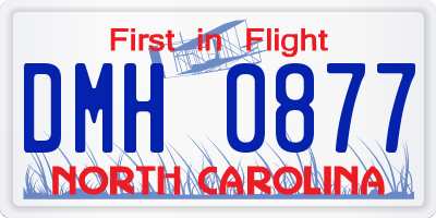 NC license plate DMH0877