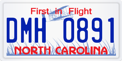 NC license plate DMH0891
