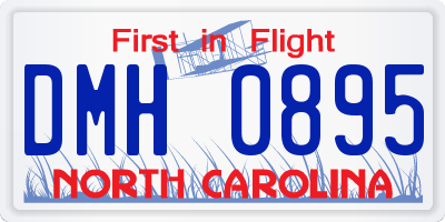 NC license plate DMH0895