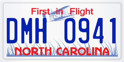 NC license plate DMH0941